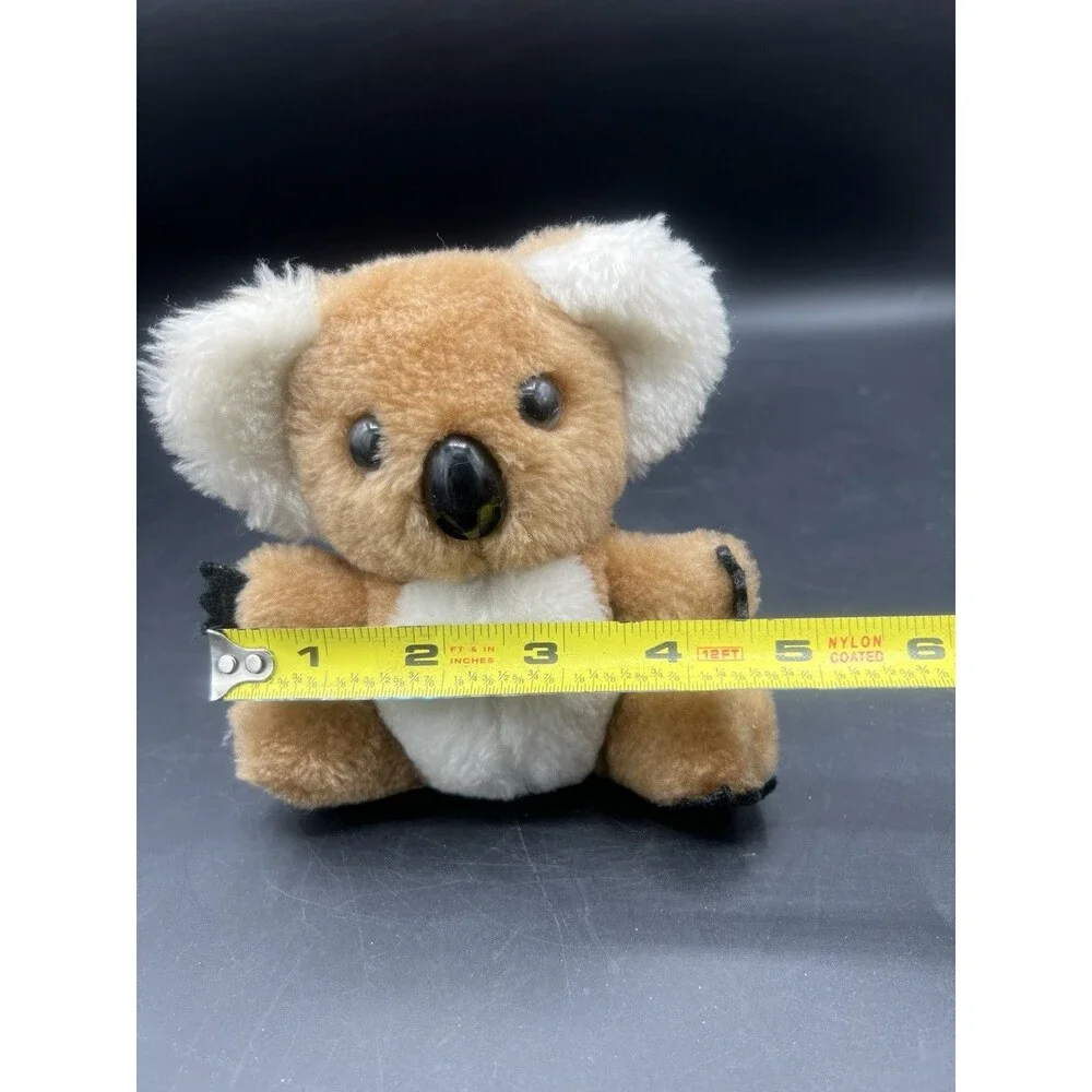 Vintage R. Dakin 1978 Koala Plush Stuffed Animal 5” Tan White Collectible